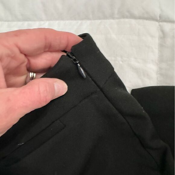 Talbots black Refined Bi-Stretch straight leg Pants w side zip size 4P- NWOT - Picture 8 of 12